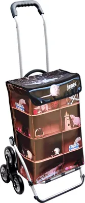 Produktbild von James Einkaufstrolley - RATTY - stabiler Einkaufswagen mit individuellem Design - mehrfarbig: bunt in Ausführung: Royal-Treppensteiger