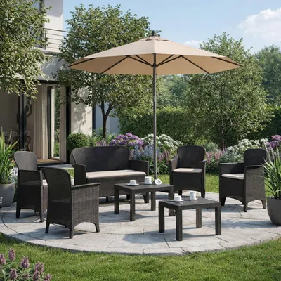 Produktbild von Curno - Outdoor Lounge-Set, Anthrazit, 6 Plätze Italy