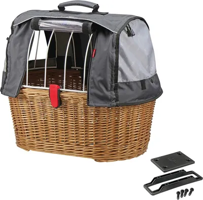 Produktbild von KLICKfix Doggy Basket Plus, Hinten, Fahrradkorb, Holz, 40 l, 8 kg, 520 mm
