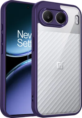 Produktbild von Hülle für OnePlus Nord 4 Transparente Rückseite TPU Bumper Stoßfest Handyhülle Lila