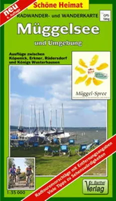 Produktbild von Radwander- und Wanderkarte Müggelsee und Umgebung 1 : 35 000