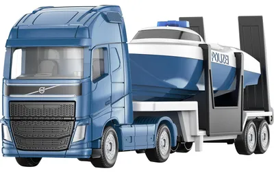Image de Camion Volvo SIKU SUPER avec bateau, modèle réduit