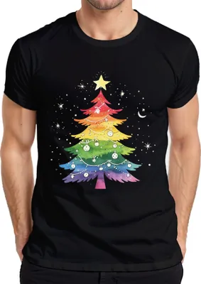 Produktbild von LGBTQ Gay Weihnachtsbaum - Weihnachten Weihnachtsgeschenk Christmas Herren T-Shirt, Schwarz, XXL