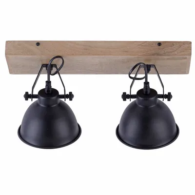 Produktbild von JUST LIGHT SAMIA Wand- und Deckenleuchte E14 max.40W 2-fach Braun/Schwarz 18-22cm 11982-18