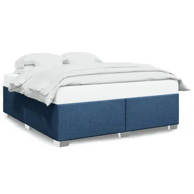 Produktbild von vidaXL Bettgestell ohne Matratze Blau 180x200 cm Stoff