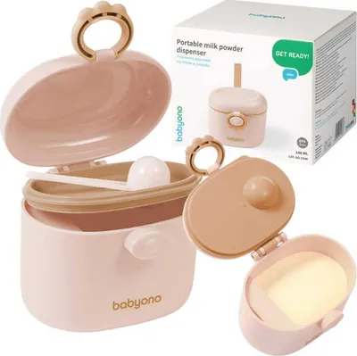 Produktbild von BABYONO | Tragbarer Milchpulverbehälter - 240 ml - Kompakt - Hygienisch - Ideal für unterwegs