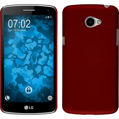 Produktbild von PhoneNatic Case kompatibel mit LG K5 - Hülle rot gummiert Hard-case + 2 Schutzfolien
