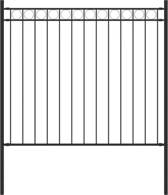 Immagine prodotto di Maison Exclusive - Recinzione da giardino in acciaio 1,81x0,8 m nera