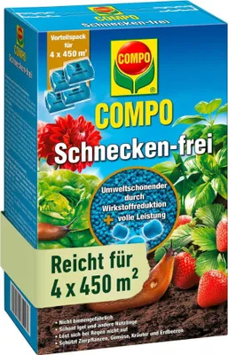 Produktbild von COMPO Schnecken-frei 1 kg / 4x250g Schneckenfrei Schneckenschutz Schneckenmittel