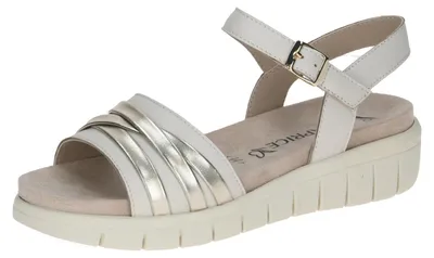 Produktbild von Caprice Damen Flache Sandale flach, Weiß (OFFWHITE COMB), 41