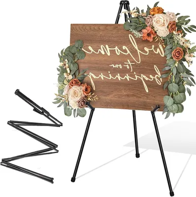 Productafbeelding van Verdikte Schildersezel - Vloerstandaard Statief - Display Presentatie - Verstelbare Hoogte - 165 cm - Zwart