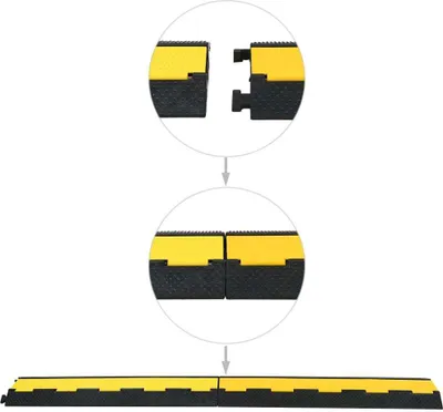 Produktbild von Langlebige Kabelbrücke 2 Kanäle Gummi 101,5cm - Möbel835991 - Sicherheitsspiegel