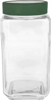 Produktbild von Quadratischer Glasbehälter 1L mit Schraubdeckel, luftdicht Vorratsdose für Lebensmittel