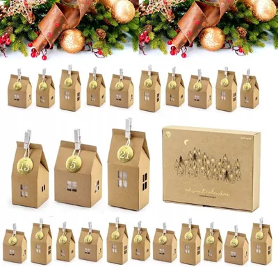 Produktbild von QLS Adventskalender 2024 zum befüllen 24 Geschenktüten DIY 11072