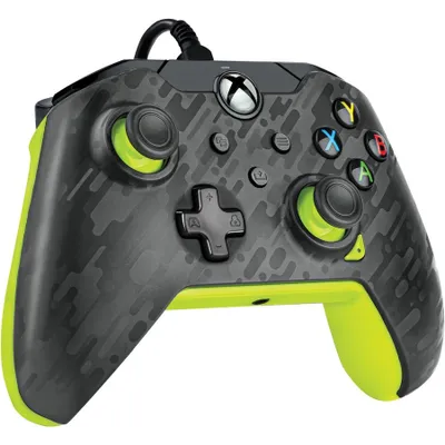 Produktbild von PDP Kabelgebundener Controller: Electric Carbon Für Xbox Series X|S, Xbox One und Windows 10/11, Gamepad, PC, Xbox One, Xbox Series S, Xbox Series X, D-Pad, Menü-Taste, Schaltfläche Teilen, View button, Analog / Digital, Kabelgebunden, USB