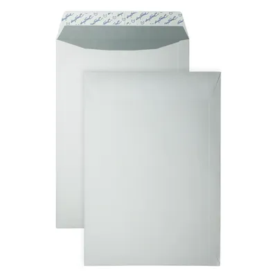 Produktbild von DULA EA4 Enveloppen - Akte envelop - 220 x 312 mm - 50 stuks - Wit - zelfklevend met plakstrip - 120 gram