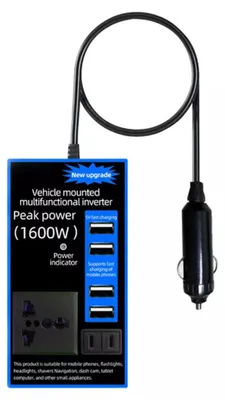 Obrázek produktu pro Multifunkční měnič napětí (invertor) z 12 V na 220 V – 1600 W