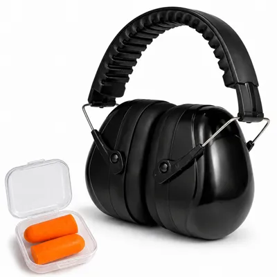 Imagen del producto de Auriculares con cancelación de ruido, protección auditiva de 33 dB, que incluyen 2 almohadillas de protección acústica, ideales para estudiar