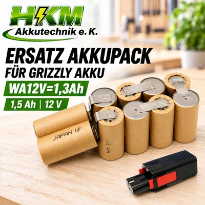 Produktbild von Ersatzakku für Grizzly  Akku 12 V -  WA12V=1,3Ah  mit 1,5 Ah