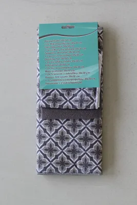 Produktbild von Mikrofaser Abtropfmatte 38 x 50 mm mit 2 Mikrofasertücher 30 x 30 cm Taupe
