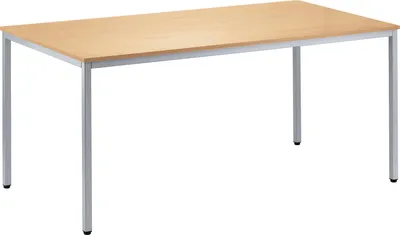 Produktbild von Konferenztisch 2.000x800mm Gestell alusilber Platte buche