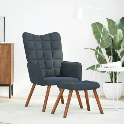 Zdjęcie produktu dla VidaXL 4016822, Aksamit, Szary, Pianka, 615 mm, 690 mm, 955 mm