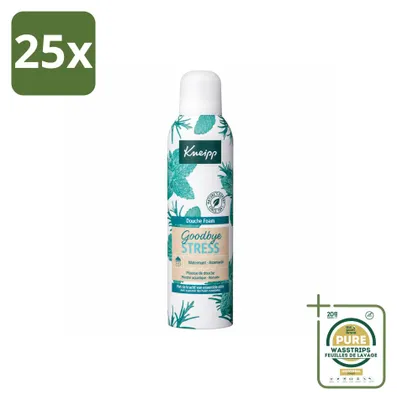 Produktbild von 25 x Kneipp Duschschaum Goodbye Stress - Wasserminze & Rosmarin - 200 ml - Vorratspackung - 25 Stücke