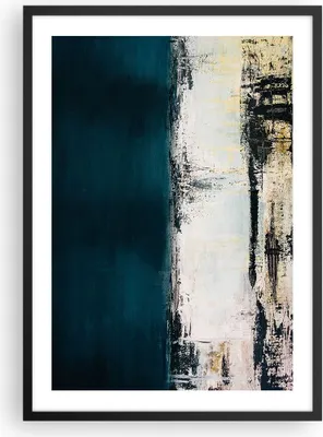 Produktbild von Gerahmtes Poster - Schwarzer Rahmen - Abstraktion gerieben schwarz - 50x70 cm - Wand Bild - Wanddeko - Wandbilder - Kunstposter - Wandposter - Bilderrahmen - Bilder - Kunstdruck - P2BPA50x70-4381