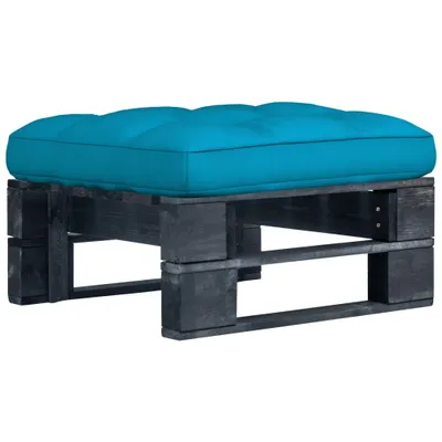 Image de Tabouret de jardin en bois de pin imprégné noir