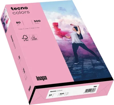 Produktbild von Multifunktionspapier tecno colors A3 80 g/qm VE=5x500 Blatt rosa