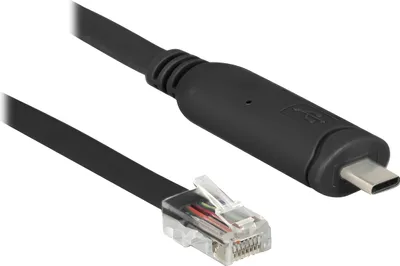 Zdjęcie produktu dla DeLOCK 63912, Czarny, 2 m, USB Type-C, RJ45, Męska, Męska