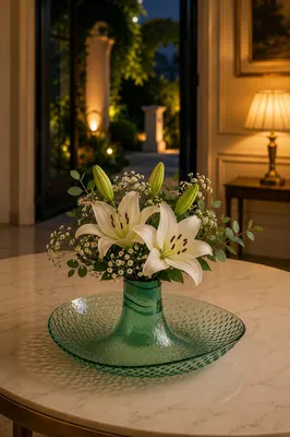 Image de Granata Perica : Centre de table Kiwi vert – Bol à fruits multifonctionnel en polycarbonate transparent, également utilisable comme objet de décoration, porte-serviettes et bougeoir