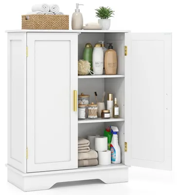 Produktbild von COSTWAY Badezimmerschrank, Badschrank mit Einlegeboden, Freistehendes Sideboard mit 2 Türen & Kippersicherung & Magnetverschluss, für Badezimmer