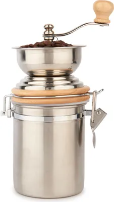 Image de Le moulin à café / moulin à grains La Cafetière en acier inoxydable