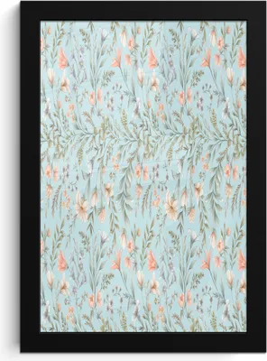 Produktbild von MuchoWow® MuchoWow® Gerahmtes Poster Blumen - Pastell - Collage 20x30 cm - Poster mit zchwarzem Bilderrahmen - Drucken - Bilder Poster im Rahmen