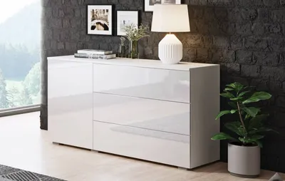Immagine prodotto di Cassettiera combinata HARPER 110 - bianco / bianco lucido