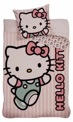 Produktbild von Carbotex Hello Kitty Kinder-Bettwäsche 160x200 cm Baumwolle Reißverschluss