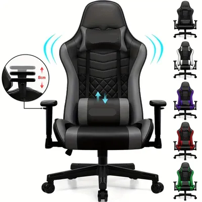 Immagine prodotto di Sedia da gaming ergonomica – Sedia da ufficio – Schienale regolabile in altezza – Braccioli regolabili in 4 direzioni