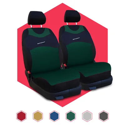 Immagine prodotto di Coprisedili per auto Coprisedili universali Coprisedile per auto Coprisedili anteriori 1+1 Verde