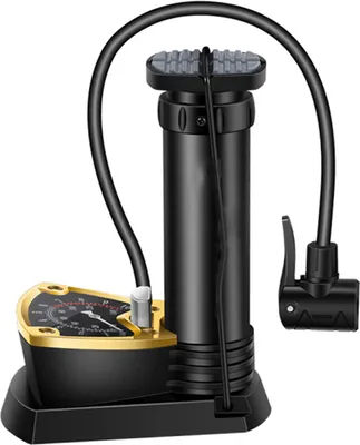 Produktbild von INF Deluxe Fußpumpe mit Manometer - Schwarz