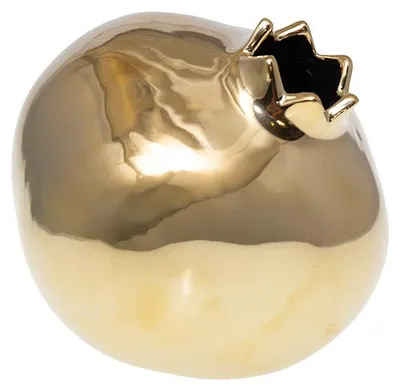 Produktbild von Granatförmige Vase aus vergoldeter Keramik, 12,8 × 12,8 × 11,5 cm