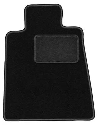Productafbeelding van Velours bestuurdersmat voor Mercedes C140 / W140 1992-1999 (coupé) – zwart, op maat – Wielganizator LUX