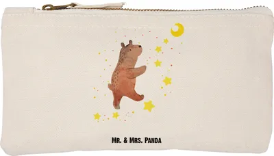 Produktbild von Mr. & Mrs. Panda Federtasche Bär Träume Größe S Klein - Weiß - Geschenk, Träumen, Traumdeutung, Traum, Teddy, Pouch, Kosmetiktasche, Federmappe, Mäppchen, Etui