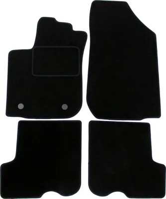 Image de Tapis De Sol Noir Velours Pour Dacia Sandero Stepway 2 2012-2020 4pcs, Ajustement précis, Base Antidérapante, Renforcée dans la Zone de la Pédale