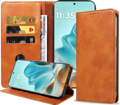 Produktbild von Geeignet für Motorola Edge 60 Fusion Handytasche Kunstleder mit Magnetverschluss und Kartenhalter Bookcase mit Klappe - Wallet Case mit Kartenfach - Braun - Smartphonica