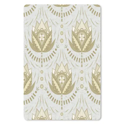 Produktbild von MuchoWow® Mauspad Mousepad Blumen - Gold - Muster 40x60 cm - Mousepads - Maus Mat - Pad - Mausunterlage - Schreibtisch Accesoire