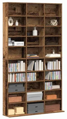 Produktbild von CD Regal Altholz 101 x 23 x 177,5 cm Holzwerkstoff 30 Fächer