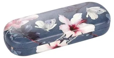 Produktbild von Famanu Brillenetui Harter Kunstleder - Blumenmuster für Damen, Herren und Kinder