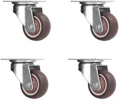 Productafbeelding van Meubelwielen 4 stuks - Stoelwielen Zwenkwielen - Meubels Verplaatsen - Zware Belasting Stil - 325 inch - Zilver