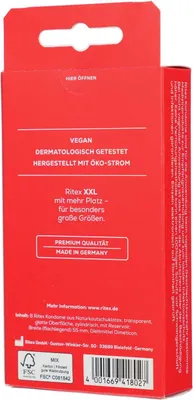 Immagine prodotto di Preservativi Ritex XXL - Extra large - 8 pezzi.